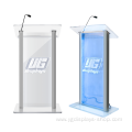 Clear acrylic LED lectern stand